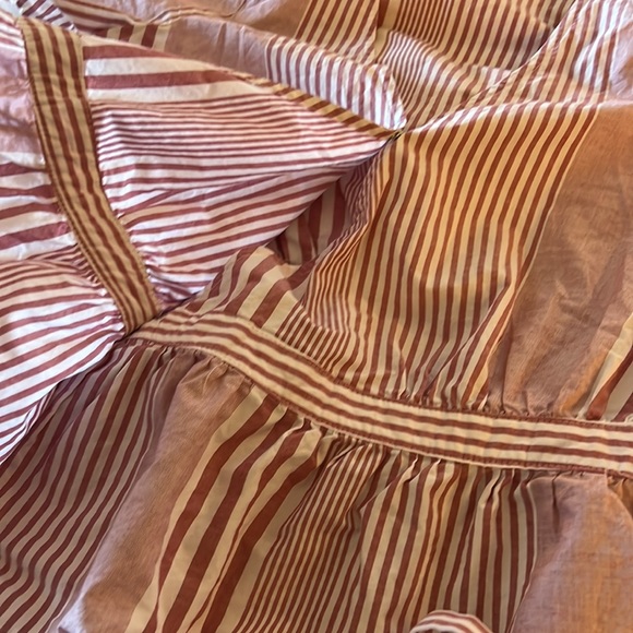 Madewell red white wrap around shirt blouse /small - Picture 5 of 5